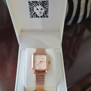 Anne Klein Rose Gold Rectangular Women's Watch